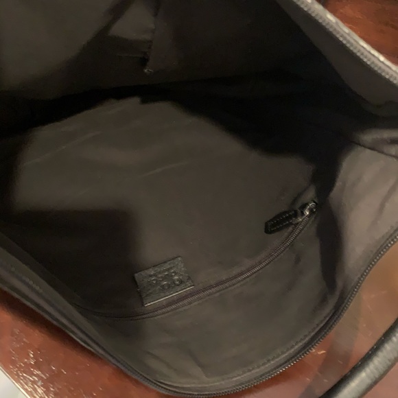 GUCCI Abbey Black Monogram D Ring Pocket Hobo Bag - Picture 14 of 15